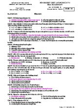 Đề thi khảo sát chất lượng học kì II môn Sinh học Lớp 10 - Mã đề 101 - Năm học 2018-2019 - Trường THPT Bắc Kiến Xương (Có đáp án)
